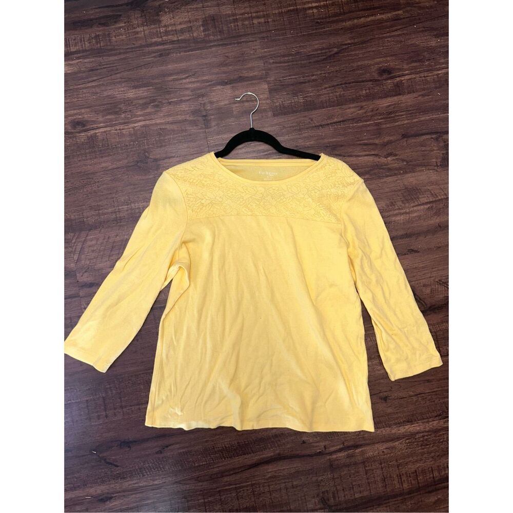 Kim Rogers Yellow Blouse, Sz Large Petite